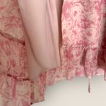 ALLSAINTS  Pink Floral Wrap Dress Size Small Ruffle Hem Photo 4