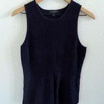 Ann Taylor Blue Ribbed Textured Peplum Top Tank Shirt Blouse Medium Photo 0