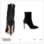 Jewel Badgley Mischka Joss Black Rhinestone Heeled Booties Size 9 Photo 2