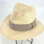 H&M  Straw Hat‎ with Grosgrain Band Tan medium fedora Photo 0