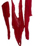 Red Lace Bodysuit Teddy Sheer Halter Neck String Tie Lingerie 4XL 3 pc Size undefined Photo 1