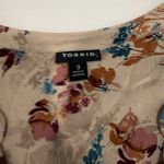Torrid  Floral Beige Challis Button Front Dolman Sleeve Top Size 3X Photo 8