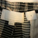 Anthropologie ett:twa Womens Crop Pants Wide Leg Plaid Tie Waist Black White 4 Photo 2