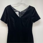 Laura Ashley Vintage Velvet Dress Size 4 Black Embroidery Photo 1