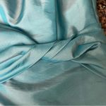 DaVinci Blue Satin Maxi Formal Dress Hoco Bridesmaid Coastal 2 Prom Gala Wedding Photo 5
