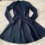 American Apparel  Deep V-Neck Skater Dress Navy Size S Photo 4