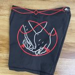 Iron Yokai Shibari Lounge Shorts Black Red Medium Athleisure Pockets Hands 3.5" Photo 7