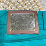 Etro Milano Women’s Wide Leg Pants Mid Rise Velvet Green Retro 90s Size 27 Photo 7