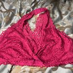 Zenana Outfitters 1X pink magenta lace halter bralette Photo 2