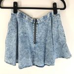 Mimi Chica  Chambray Mini Skirt Pockets Acid Wash Zip Closure S Photo 1