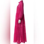 BIRD Y KNOLL SIZE S Elegant Long Sleeve Pink Maxi Dress Photo 8