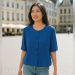 Norton Mcnaughton  Vintage Short Sleeve Blazer Size 8 Photo 8