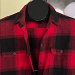 Old Navy  Boyfriend Red and Black Plaid Button-Up Shirt Photo 1