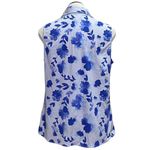LuLaRoe Roxanne Snap Tank Blue Floral Size Medium NEW Photo 2