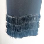 Maggy London  Petites Criss Cross Black Tank Dress With Tiered Fringe Details Photo 4