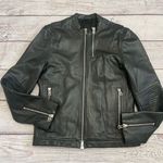 Zadig & Voltaire  Cafe Racer Moto Leather Jacket Black Wolf Size Small Unisex Photo 0