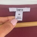 Bar III  Pink Ruched V-Neck Long Sleeve Top Size XS Photo 3