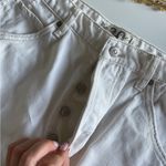 We The Free Deco White Brea Denim Skirt Button Fly Distressed size 30 Photo 2