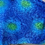 Kaftan Dress One Size Abstract Print Women Blue Green Maxi Beachy Lounge Relaxed Photo 7