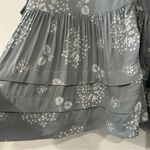 Holding Horses Anthropologie  Tiered Dress XS Gray Floral Boho Romantic Photo 3
