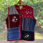 Coldwater Creek  Women's Vintage Embroidered Sweater Vest Size 1X Photo 0