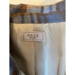 Sage The Label  Women's Size M Plaid One Button Blazer Jacket Soft Winter Glam Photo 1