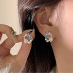 Starfish Shell Earrings Silver Photo 2