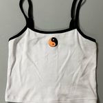 H&M Yin Yang Symbol Graphic Tank Crop Top Cami Camisole Tee T-Shirt Size XS ☯️ Photo 0