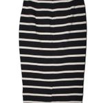 J.Crew Womens Knit Pencil Skirt L7578 Black White Stripe Long Midi Skirt Size 2 Photo 1