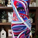 Emilio Pucci  Women’s Sleeveless Dress Ruched Abstract Print Art in Multicolor 8 Photo 0