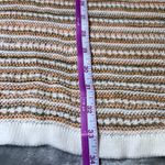 ZARA Knit Dress Womens XL Multicolor Striped Midi Short Sleeve Chic Boho Work Photo 8