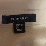 Primark Beige Faux Leather Button Down Long Sleeve Pockets Shirt Shaket Jacket 6 Photo 3
