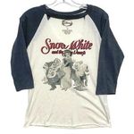 Disney  Snow White Seven Dwarfs Cut Out Choker Neck Raglan Baseball Shirt Women S Photo 0