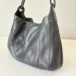 J.Jill Genuine Black Leather Hobo Bag Tote Shoulder Large Bag 15.5”x11” Photo 2