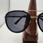 Ophelia Roe NWT  Black & Gold Aviator Sunglasses Photo 1