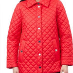 Anne Klein  Red Medium Packable Down feather Puffer lightweight Button Jacket‎ Photo 0