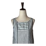 J Jill Love Linen Dress Women XS Blue White Striped Linen Shift Preppy Lagenlook Photo 3