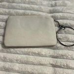 SHRRIE Ivory Faux Leather Wristlet Pouch Clutch with Ring Handle Photo 2