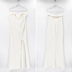 Likely Ella Solid White Strapless Sweetheart Maxi Gown with Front Slit Size 12 Photo 2