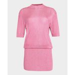 SER.O.YA Rae Metallic Mini Dress in Bubblegum Pink Small New Womens Knit Photo 9