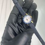 Lucerne Vintage Blue Leather Strap Watch | Classic Gold Photo 4