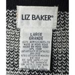 Liz Baker Ladies L Houndstooth Black Check Cardigan Sweater Gold Buttons Vintage Photo 7