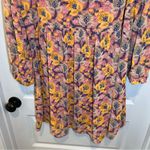 Signature Studio  Pink/Mustard Floral Print Peasant Style Dress size L Photo 9