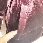 Anthropologie Maeve Womens Vera Puffer Jacket Sequined Velvet Purple Medium NEW Photo 5