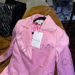 House of Sunny Pink Boxy Island Logo Blazer Size 2 Photo 3