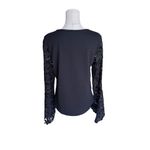 Anthropologie Eri + Ali x - NWT Delilah Black Lace Long Sleeve Blouse Top Sz M Photo 7