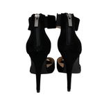 Luxe x JustFab Pfeiffer Black Suede and Horse Hair Heels Size 8 Photo 3