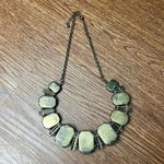 Charming Charlie Red Stone Brass Statement Necklace Photo 4