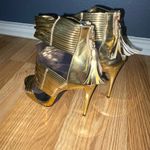 Liliana  Open Toe High Heel Stilettos Party Evening Women's Shoes size 8.5 Gold Photo 5
