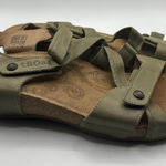 Taos Womens Sandals Olive Green Leather Cork Comfort Strappy 11 Photo 0